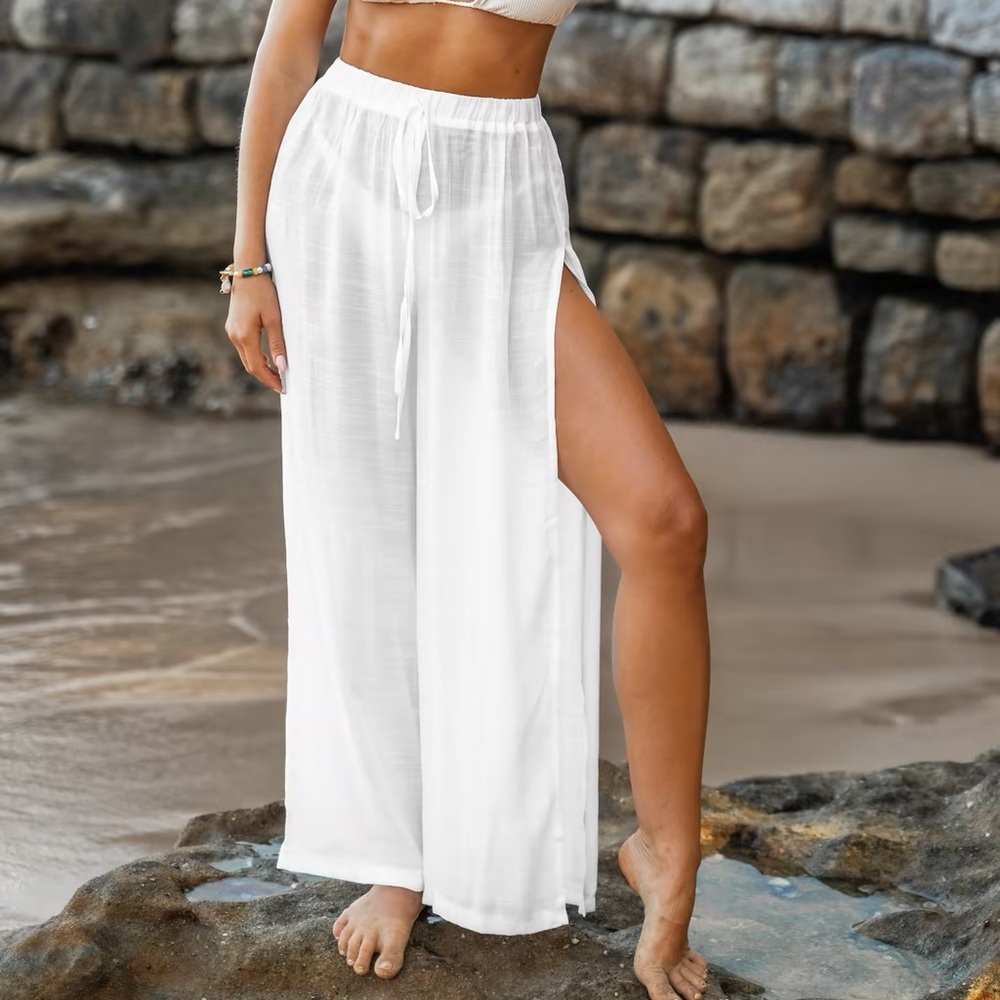 Cupshe, Drawstring Cover-Up Pants, Medium